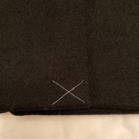 Y2K Express wool pea coat black classic double breasted biased zippered pockets - Picture 16 of 16